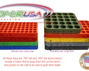 Bandeja de Bloque de Recarga, Múltiples Calibres con grabado HECHO EN EE. UU. JOFER USA