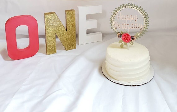 One Sign,one Letters, Free Standing Letters, Paper Mache Letters,birthday  Decor, Party Decor, Photo Shoot Prop,floral Letters. 