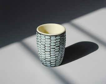 Handmade Ceramic Shot Glass | Minimalist Sipper: copita mezcal, sake cup set, Tequila lovers gift, tequila sipping cups, Mezcal clay cup.