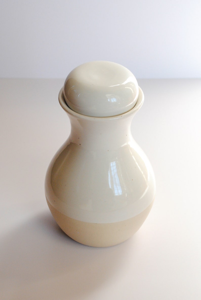Elegant Handmade Ceramic Wine Carafe Artisan Stoneware Decanter: clay carafe, wine lovers gift, ceramic decanter, ceramic pitcher small. image 2