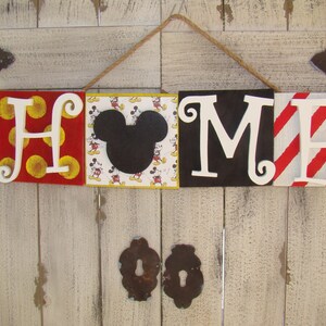 Disney Home sign/Mickey Mouse Door Hanger/Mickey Mouse Home Sign/Disney sign/Disney Mickey/Mickey Sign/Mickey wooden sign