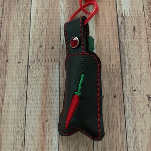 Porter Trail GENUINE LEATHER Hot Sauce Keychain - Includes Mini Hot Sauce  Bottle. Portable Hot Sauce for On the Go