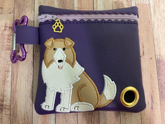 Shetland Sheepdog (Sheltie) Doggie Poop Bag Dispenser - Sable, Mahogany, Bi-Black and Merle  Customizable Unique gift for Sheltie parents