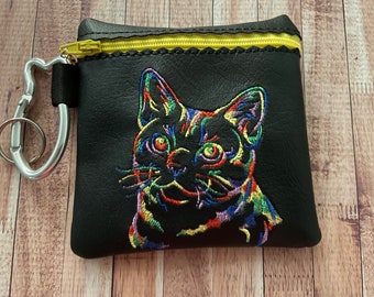 Kitty Change Purse, Kitty ID carrier, Kitty Coin Bag, Kitty all-purpose carry along,  Fast shipping, can be customized