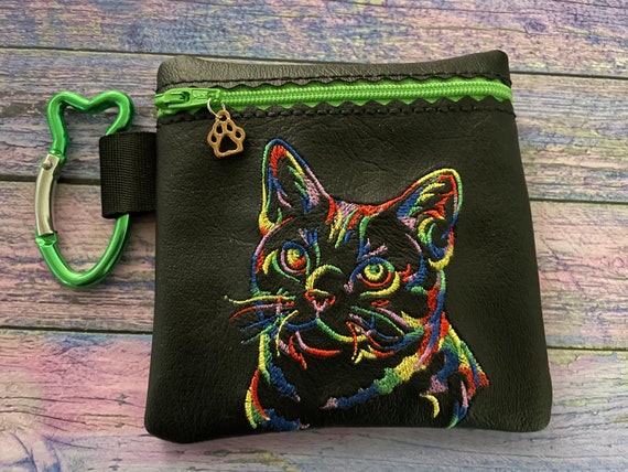 Leather purse with cat print - Accessories - Maison Paul & Joe