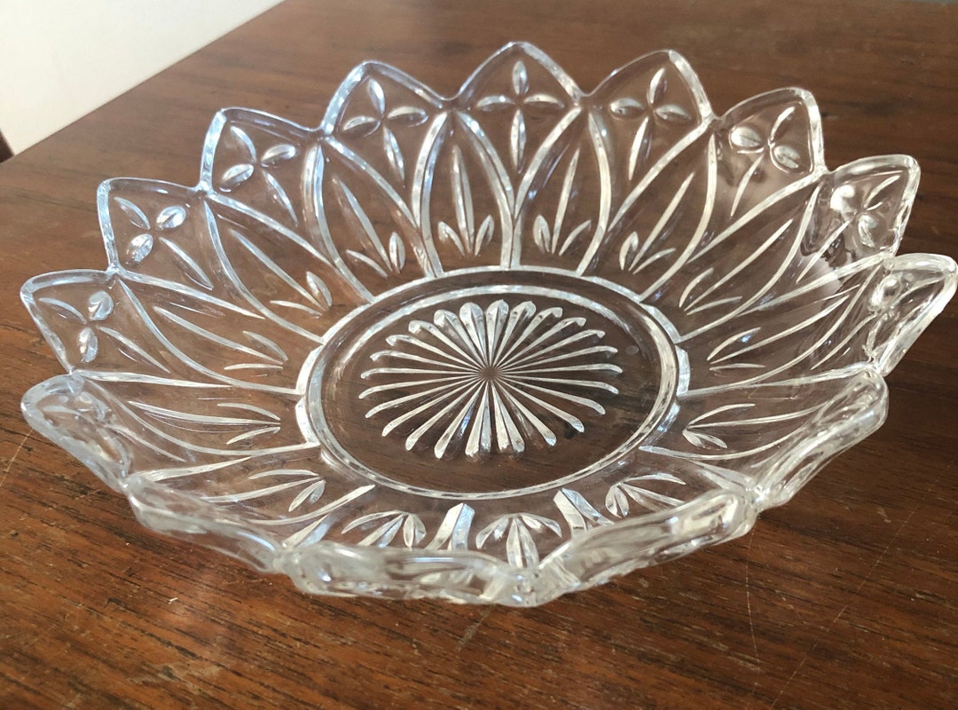 Vintage Imperial Glass Flower Petal Bowl Etsy