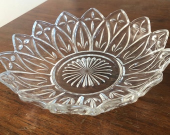 Vintage Imperial Glass Flower Petal Bowl