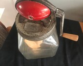 Antique Dazey Crank Butter Churn No. 4 Daisy Corporation St. Louis Red Football
