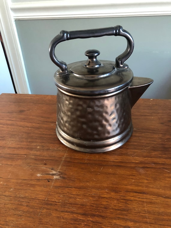 Vintage Pottery Mccoy Bronze Tea Pot Tea Kettle Cookie Jar Etsy
