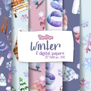 Winter Digital Papers, Christmas Digital, Winter Patterns, Xmas Background, Surface Patterns, Christmas Patterns, Digital Background