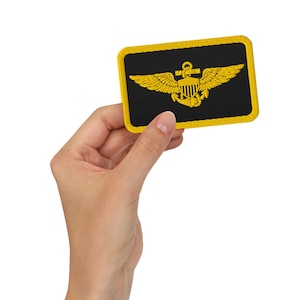 Naval Aviator Aviation Wings – US Navy Pilot Badge | Military Flight Emblem Embroidered patches