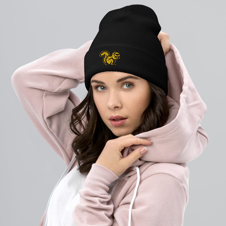 Secret Squirrel Embroidered Cuffed Beanie