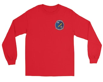 Combat Control Team First There Emblem Embroidered Men’s Long Sleeve Shirt