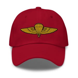 Gold Jump Wings Parachutist Airborne Wings  Embroidered Dad Hat