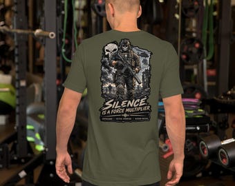 Silence Is a Force Multiplier | Tactical Suppressor Operator Design | Skull Mask Special Operations Unisex t-shirt