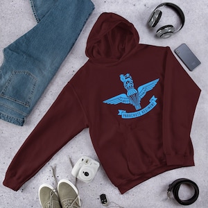 British Parachute Regiment Emblem – UK Airborne Forces Badge – Elite Paratrooper Logo Unisex Hoodie