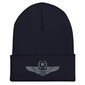 USAF Pilot Wings Embroidered Beanie – Military Aviator Gift