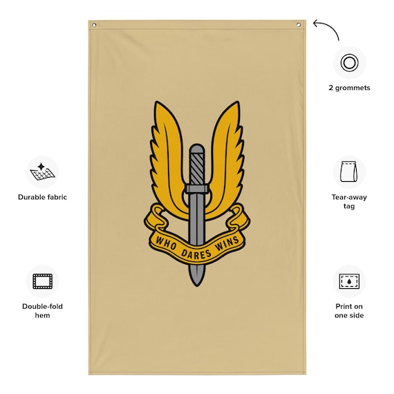British Special Air Service SAS Gold Emblem | Who Dares Wins