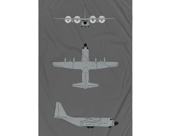 Parche para avión de transporte C-130 Hércules de la USAF / Coleccionable de aviación militar, bandera con emblema de avión