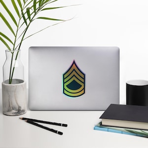 Army Sergeant First Class Holographic stickers