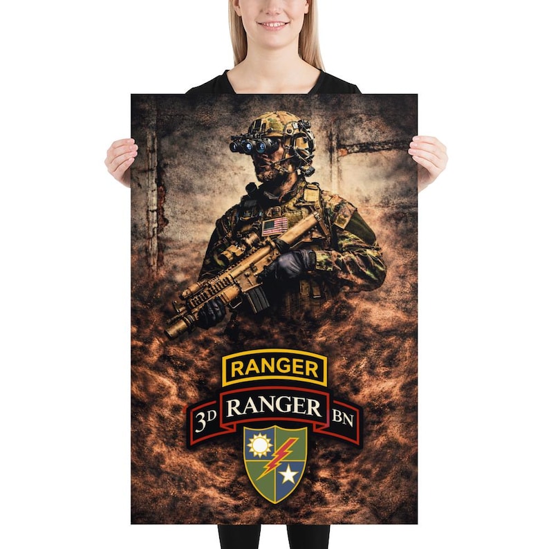 3rd Battalion 75th Ranger Regiment Poster | Elite U.S. Army Ranger Wall ...