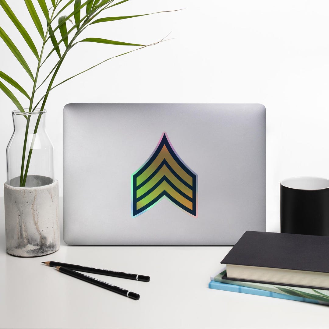 Army Sergeant Holographic Stickers - Etsy