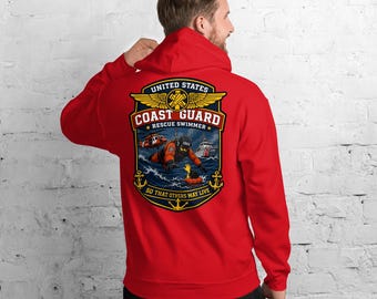 United States Coast Guard Rescue Swimmer – USCG Helicopter Rescue – SAR Aviation Unisex Hoodie