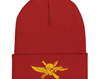 Emblema USMC Recon Jack – Insignia de buzo de reconocimiento de la Infantería de Marina paracaidista bordada Gorro con puño