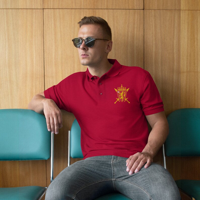 Norwegian Armed Forces Coat of Arms Embroidered Men's Premium Polo