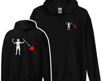 Blackbeard Pirate Flag Hoodie – Jolly Roger Skull & Crossbones