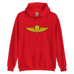 Gold Jump Wings Parachutist Airborne Wings Hoodie