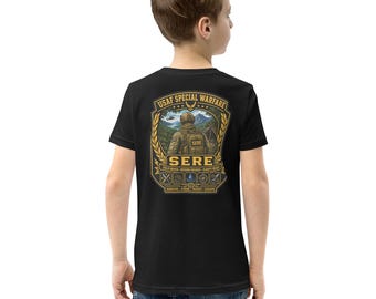 Field Driven Survival – SERE Specialist USAF Special Warfare Youth Short Sleeve T-Shirt