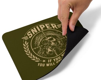 Sniper If You Run You Will Only Die Tired | Military Marksman | Tactical Long Range Shooting Mouse pad