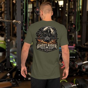 Ghost Rider AC-130 Gunship Emblem - Sensenmann Minigun Design Unisex T-Shirt