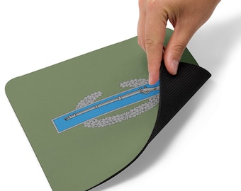 Tapis de souris insigne d'infanterie de combat de l'armée