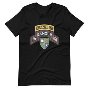 Army 75th Ranger Regiment Scroll and Tab Unisex T-shirt - Etsy