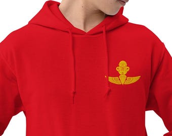 Marine Recon SCUBA Bubble and Jump Wings Emblem – Gold Military Parachutist Diver Insignia Embroidered Unisex Hoodie