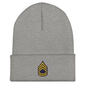 Army Sergeant First Class Embroidered Cuffed Beanie
