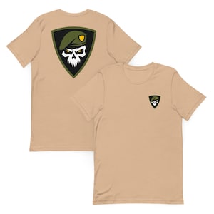 Special Forces Skull Shield Emblem – Green Beret Insignia Unisex t-shirt