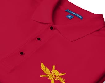 Emblema USMC Recon Jack – Insignia de la Calavera de Buzo Aerotransportado de la Fuerza de Reconocimiento de la Infantería de Marina (USMC Recon) Polo