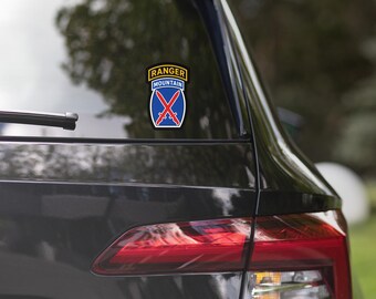 Naklejki bez pęcherzyków powietrza, emblemat wojskowy upamiętniający 10. Dywizję Górską Ranger Tab