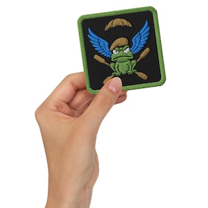 Funny SBS Frog | British Special Boat Service Tribute | Tactical Frog Commando | Who Dares Wins Emblem Embroidered patches