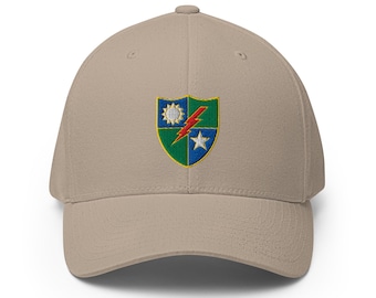 Army 75th Ranger Battalion Crest Military Ranger Shield Emblem Embroidered FLEXFIT Structured Twill Cap