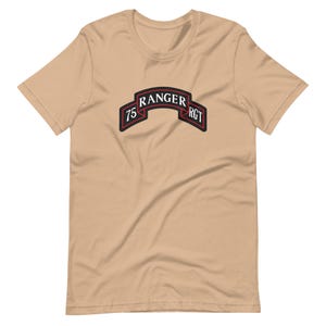 Army 75th Ranger Regiment Scroll – US Special Operations Patch | Ranger Tab Emblem Unisex t-shirt
