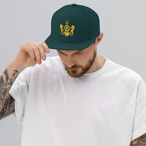 Deep Sea Diver Emblem | Vintage Diving Helmet & Trident Crest | Maritime Heritage Embroidered Snapback Hat