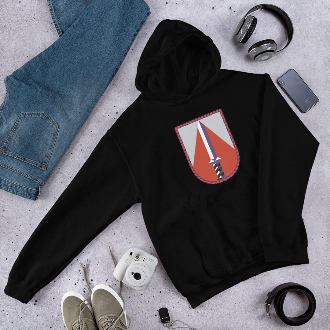 Booster store denim hoodie