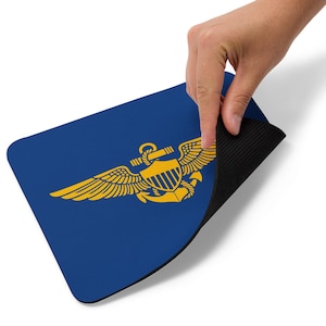 Alas de Aviador Naval - Insignia de Piloto de la Marina de los EE. UU. / Emblema de Vuelo Militar Alfombrilla de ratón