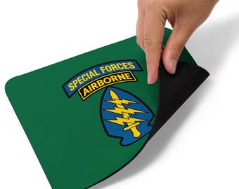 Army Special Forces Airborne Tab – Arrowhead Dagger & Lightning Bolts | SF Airborne Patch Mouse pad
