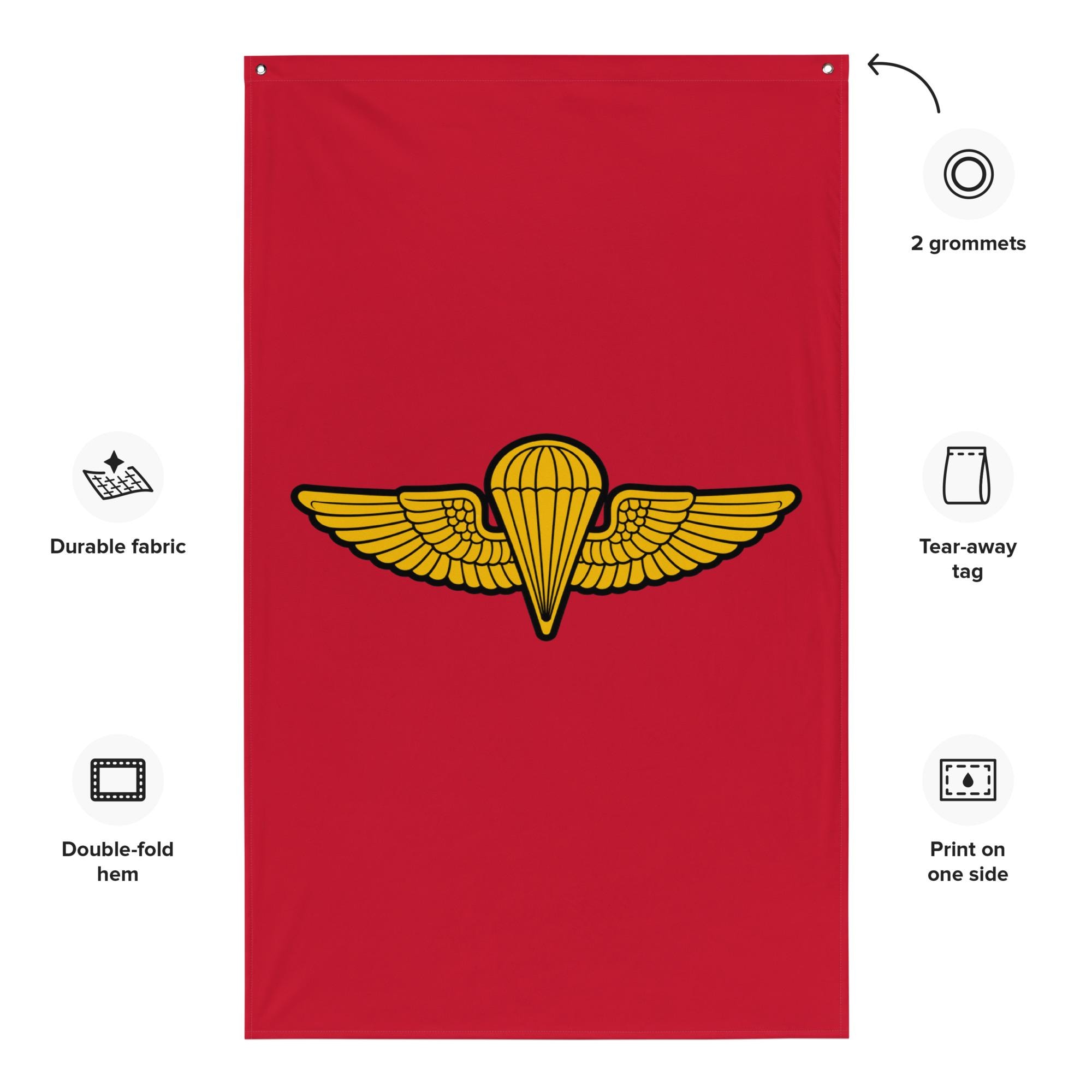 Gold Jump Wings Parachutist Airborne Wings Flag - Etsy