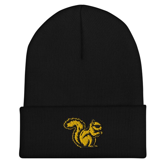 TOP SECRET Squirrel | Spy Squirrel | Covert Ops Agent Embroidered Cuffed Beanie
